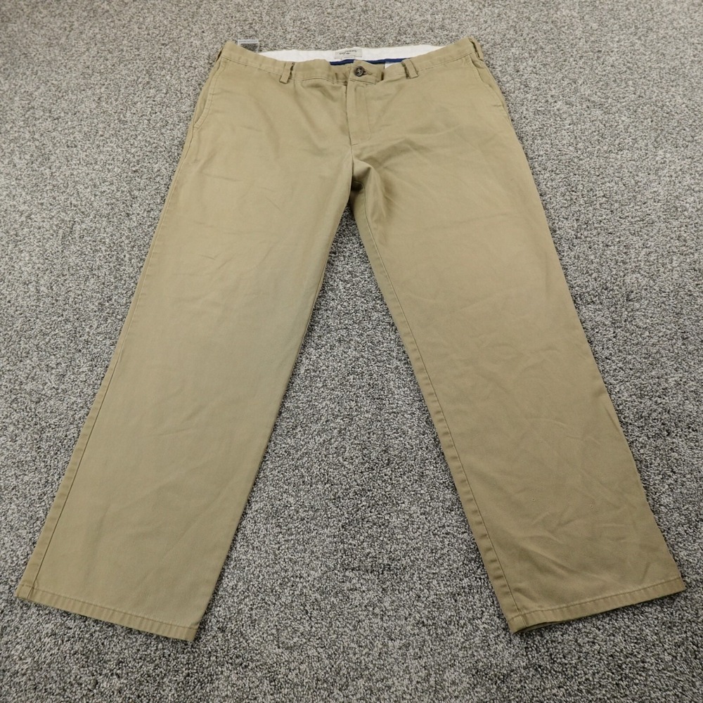 Dockers Pants Mens 40X30 Beige Brown Tan Khaki Chino Trouser Straight Flat Front
